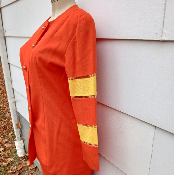Vintage Orange and Yellow Skirt Set - Picture 5 of 6